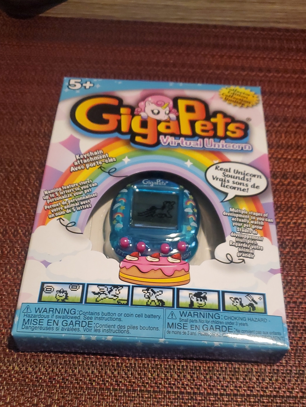 Giga Pets Virtual Unicorn Keychain - Blue